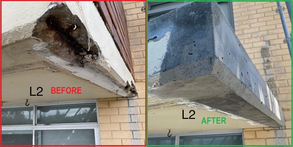 Concrete Cancer Repairs 6 Concrete Cancer Repairs Sydney - Before and After - 2
