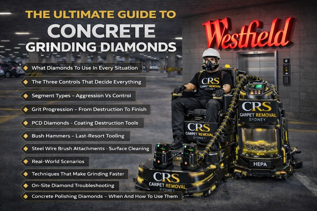 The Ultimate Guide To Concrete Grinding Diamonds 1 The Ultimate Guide To Concrete Grinding Diamonds - Carpet Removal Sydney