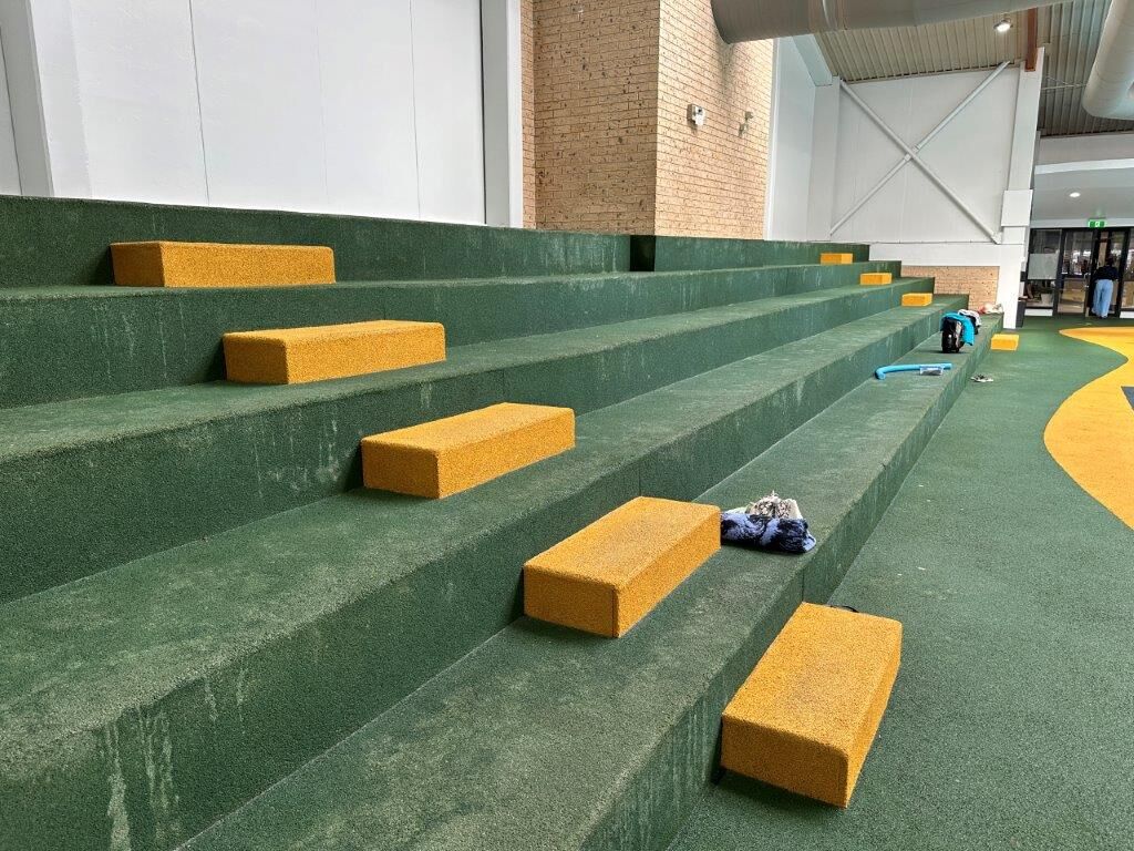 Wet Pour Rubber Flooring Removal Sydney - Stairs