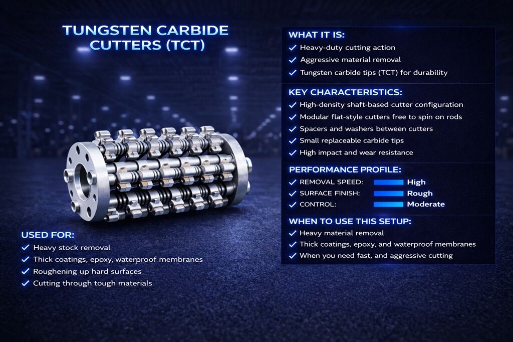 Tungsten Carbide Cutters (TCT) - Carpet Removal Sydney