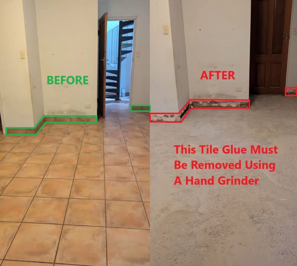 Skirting Board Removal Sydney - Hand Grinding Required