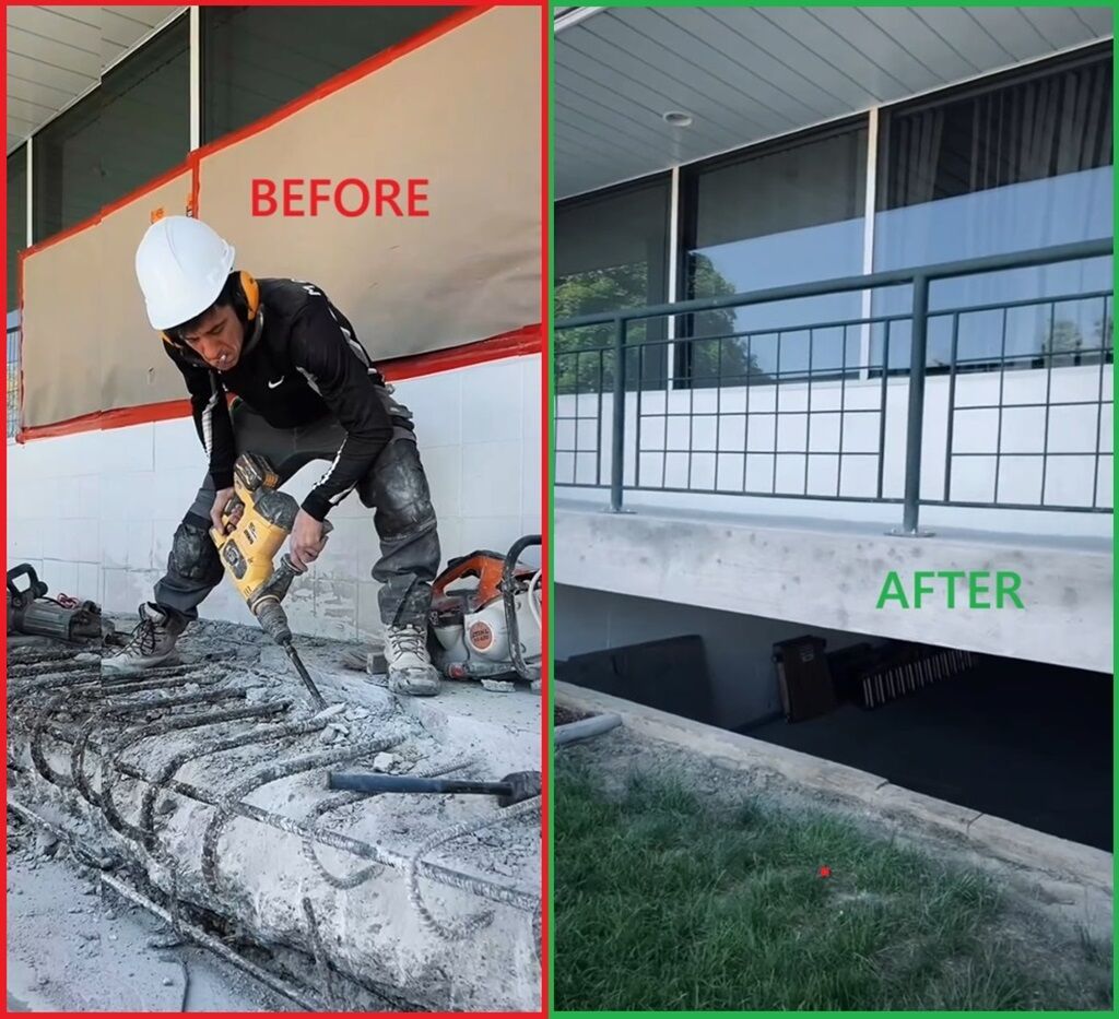 Concrete Cancer Repairs - Concrete Spalling Repairs - Before & After - 21