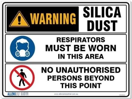 Blog 10 Allens Industrial Products - Multi Condition Silica Sign 600 x 450 Poly