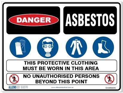 Home 240 Asbestos Warning Sign