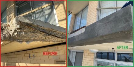 Blog 60 Concrete Cancer Repairs Sydney - Before and After - 1