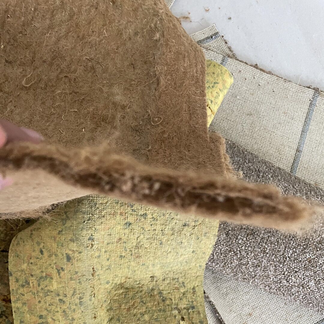 Brown Hessian Carpet Underlay - Asbestos