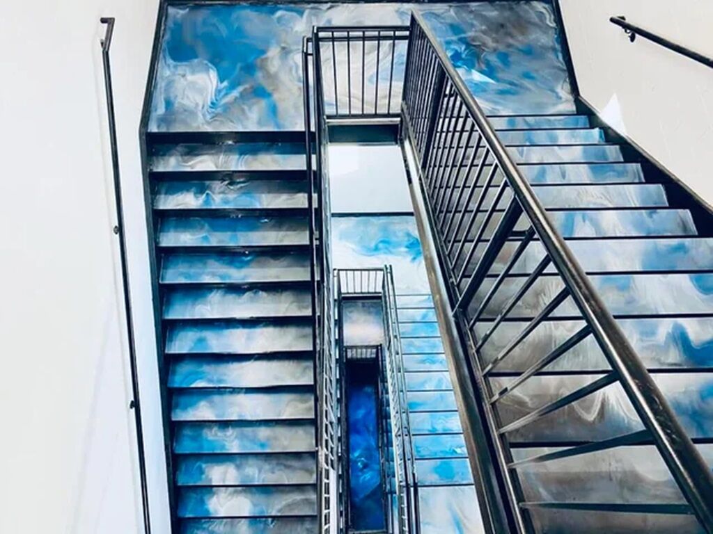 Metallic Epoxy Garage Coatings Sydney - Stairs 2